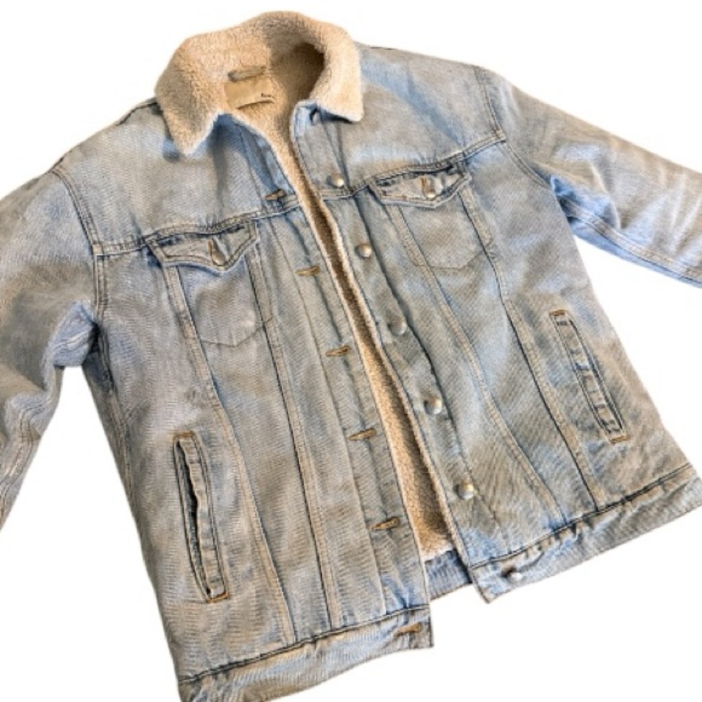Aritzia Wilfred Free Sherpa Lined Denim Jacket